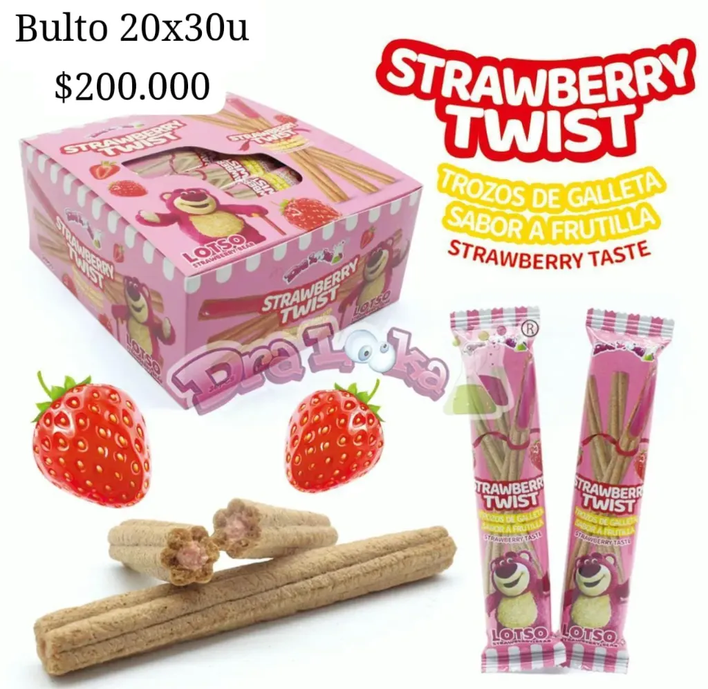 Galleta rellena sabor frutilla