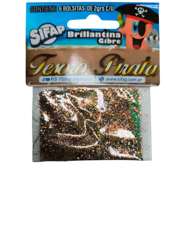 Brillantina formas tesoro pirata x1