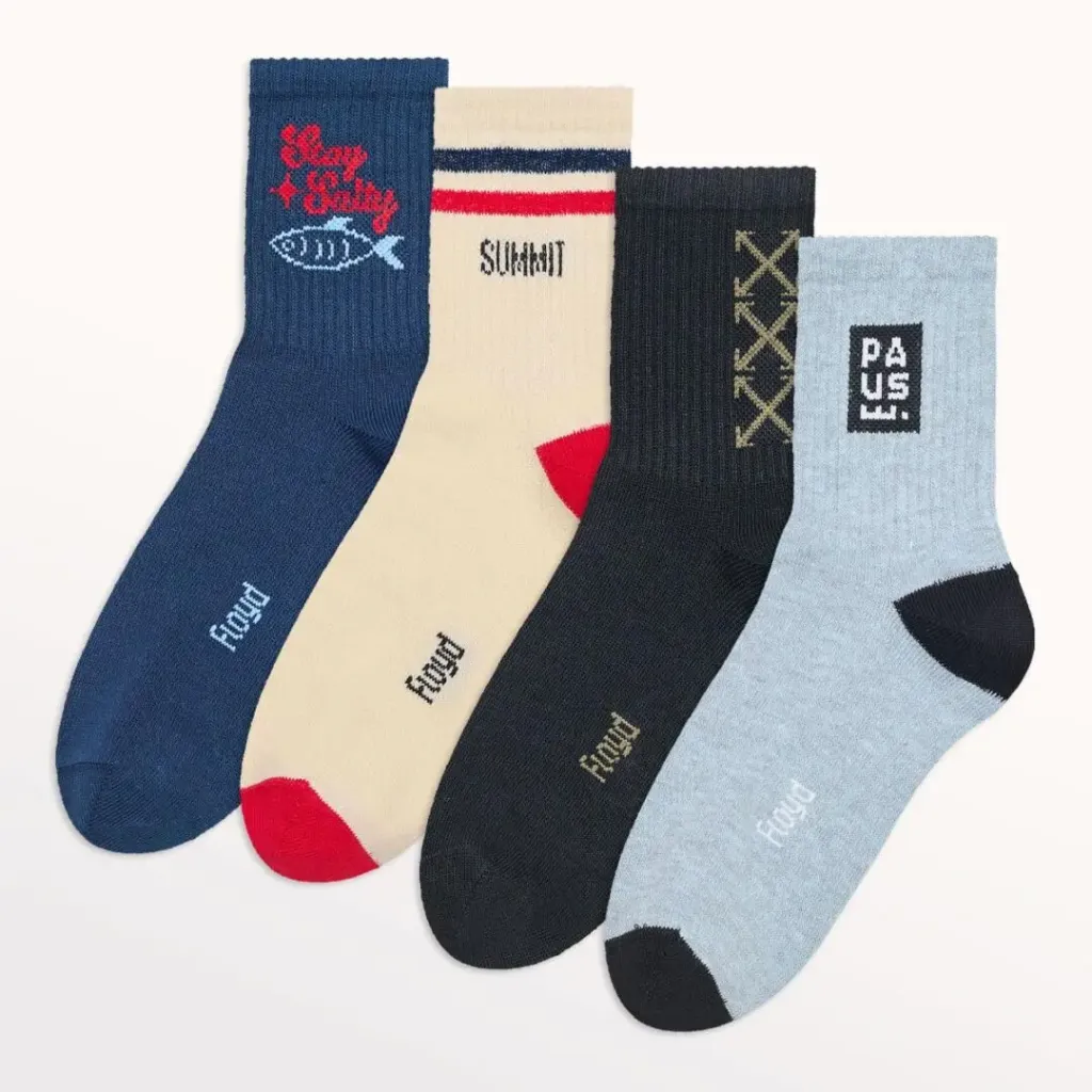 Media casual men puño morley estampado