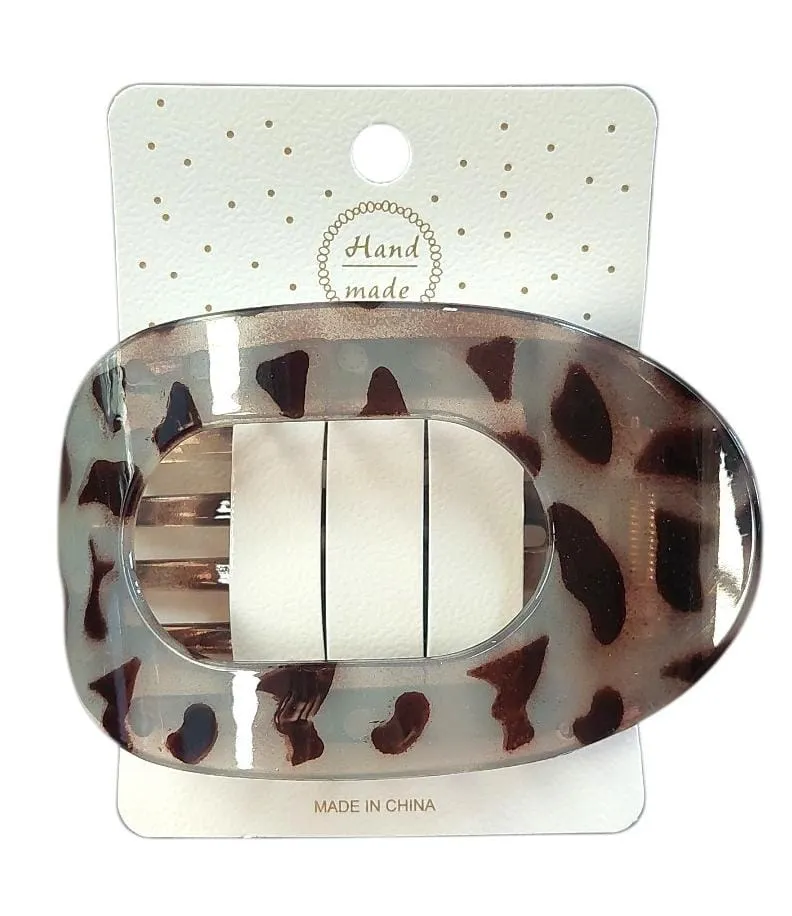 Broche para el pelo con peine liso/estampado
