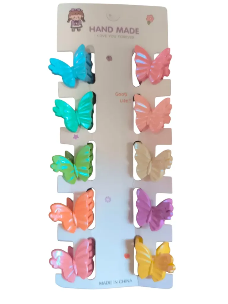 Broches para el pelo mariposas x10