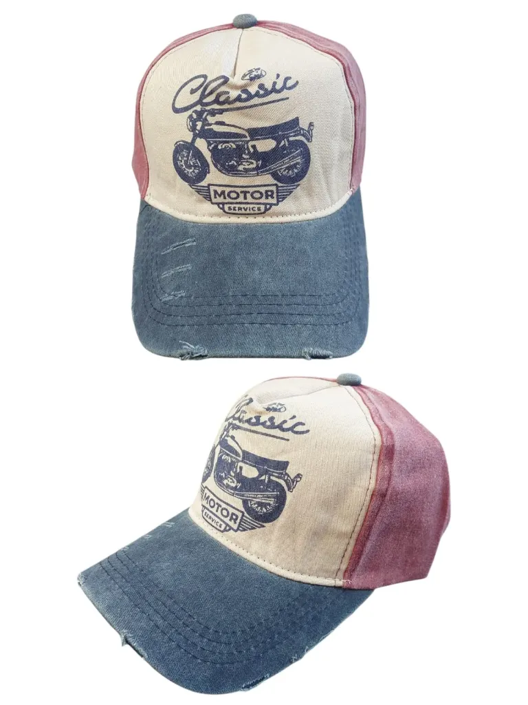 Gorra curva desgarrada