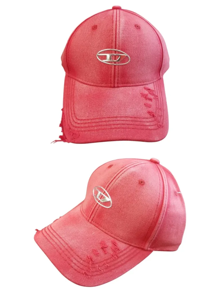 Gorra curva desgastada