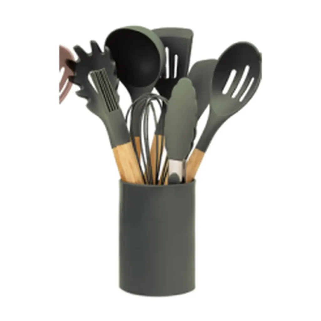 Set x8 utensilios silicona con contenedor Carol