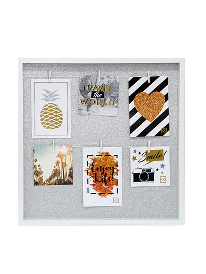 Porta fotos con ganchitos brillo 40x40 VGO