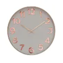 Reloj de pared redondo 35cm blanco y rosa VGO