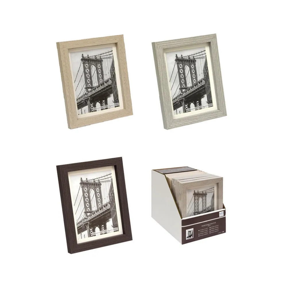 [PF2027.4] Portarretrato madera box con paspartú 10x15/13x18 VGO