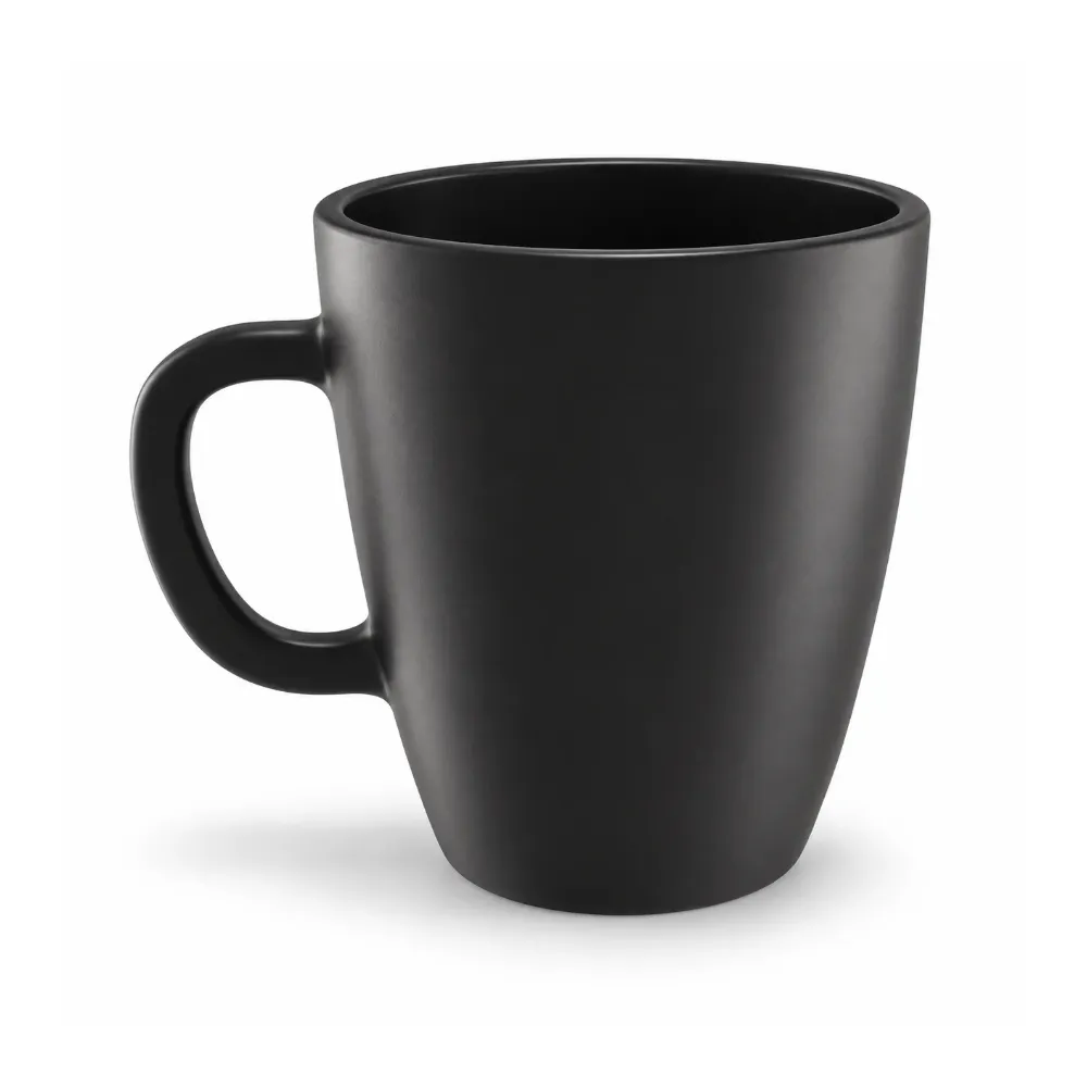 Taza Armonía vidrio 400ml negro mate Durax