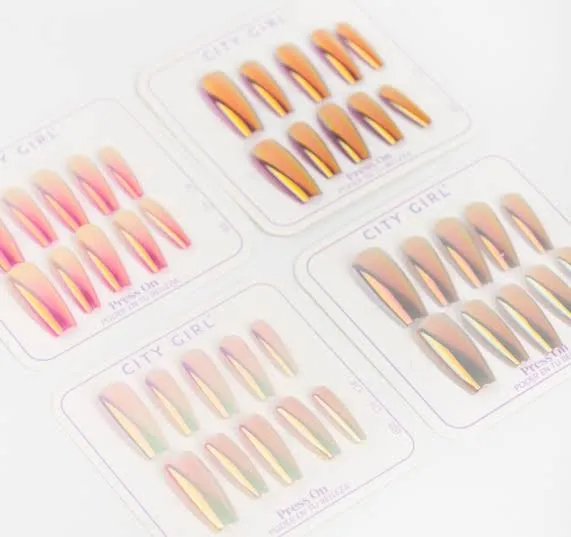 Press on ballerina chrome City Girl