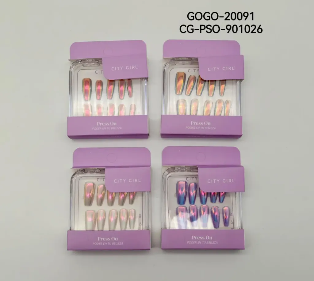 Press on ballerina chrome City Girl