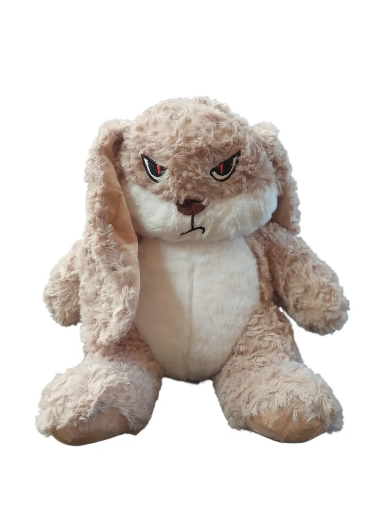 Peluche conejo enojado