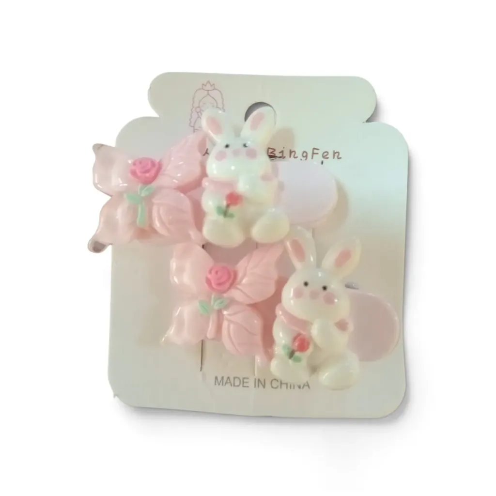 [ART5036] Broche para el pelo conejito infantil x2