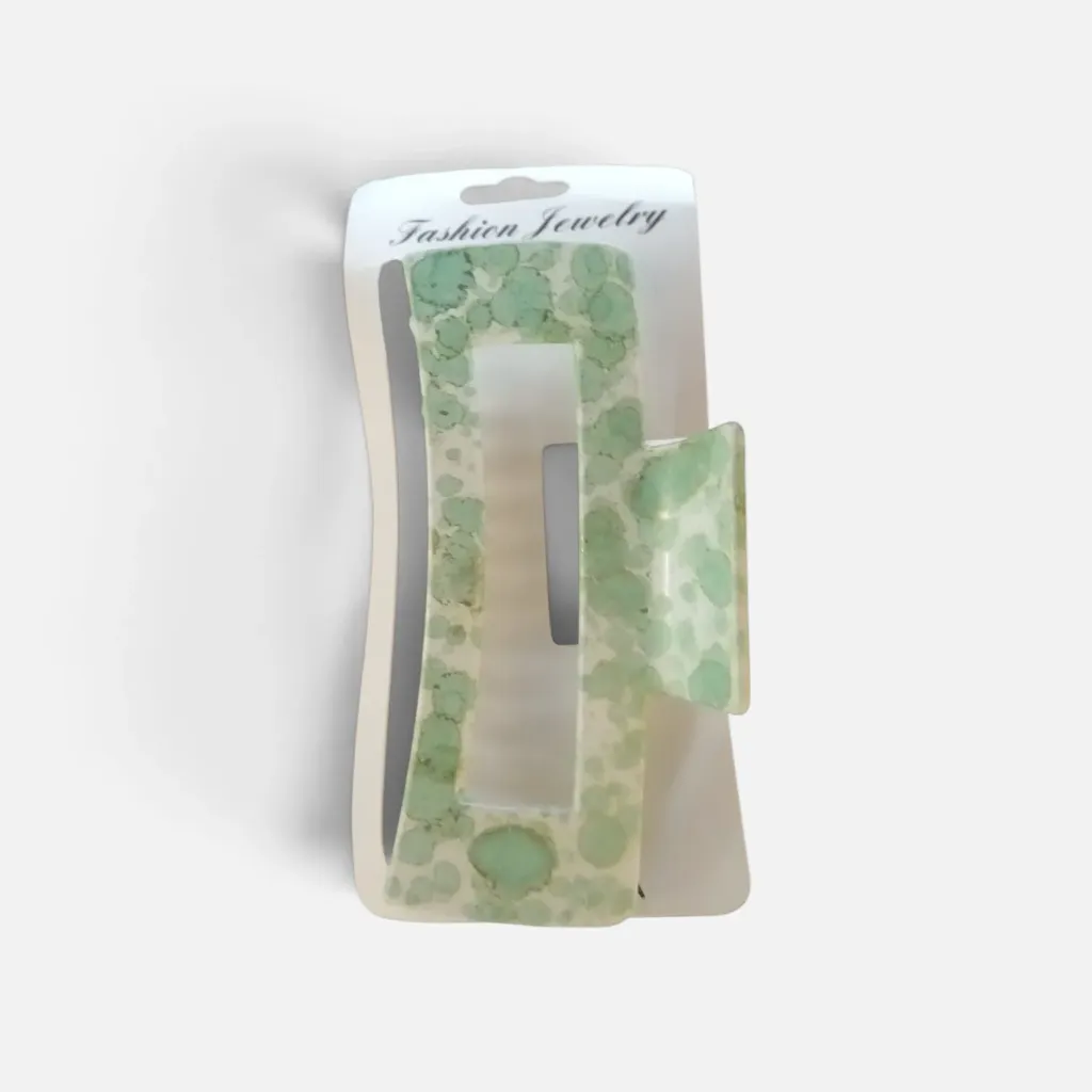 [ART4986] Broche para pelo rectangular salpicado