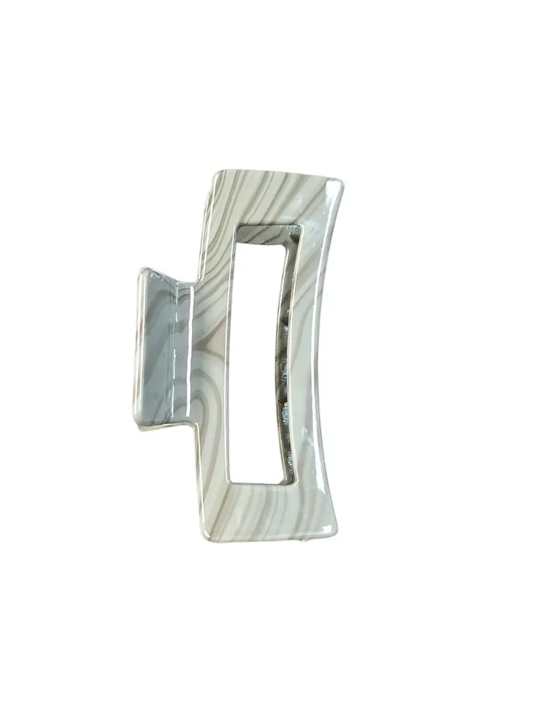 [ART4972] Broche para pelo rectangular marmolado grande