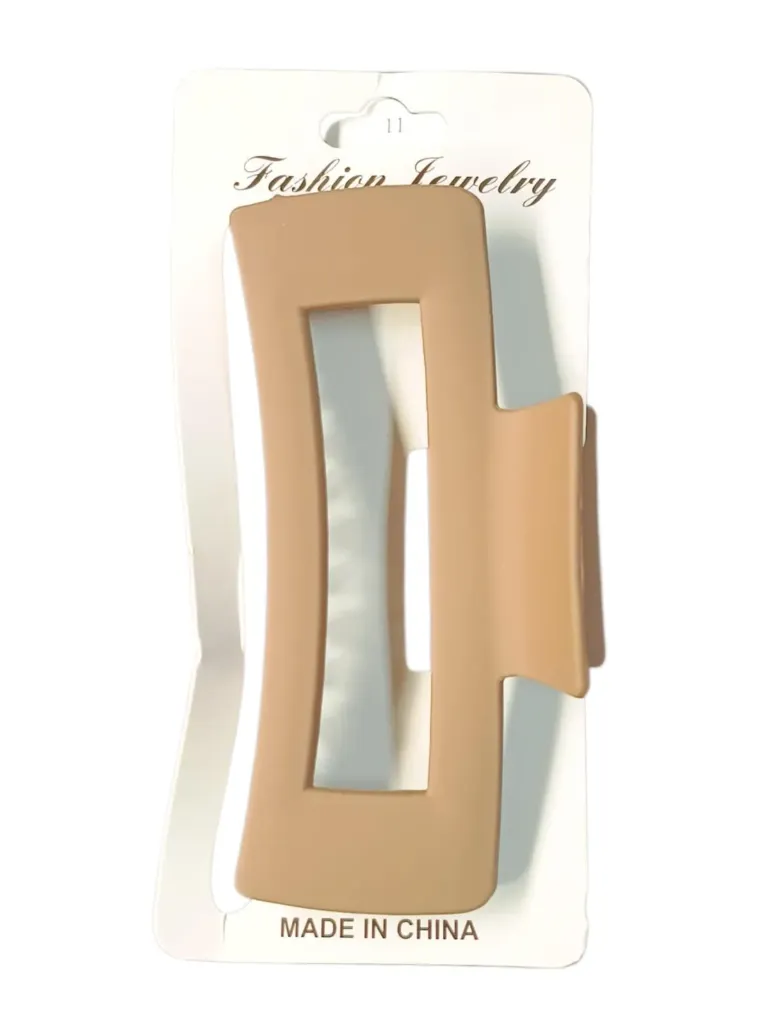 [ART4977] Broche para pelo rectangular tonos neutros grandes