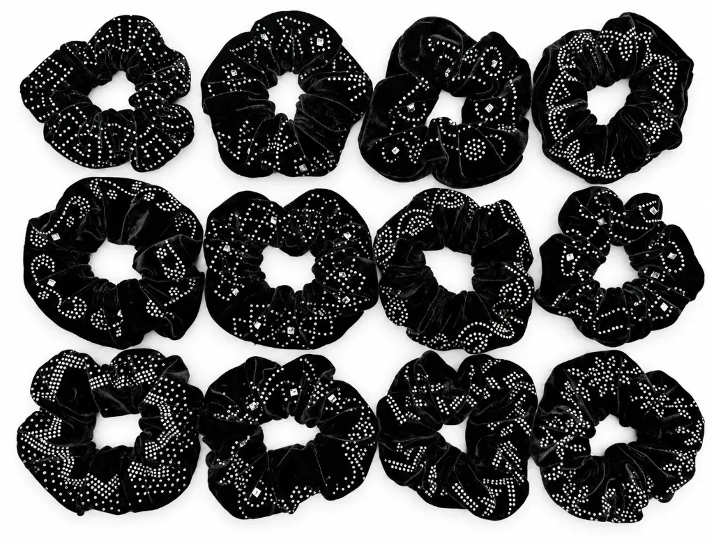 [ART4995] Colita scunzy brillo plateado