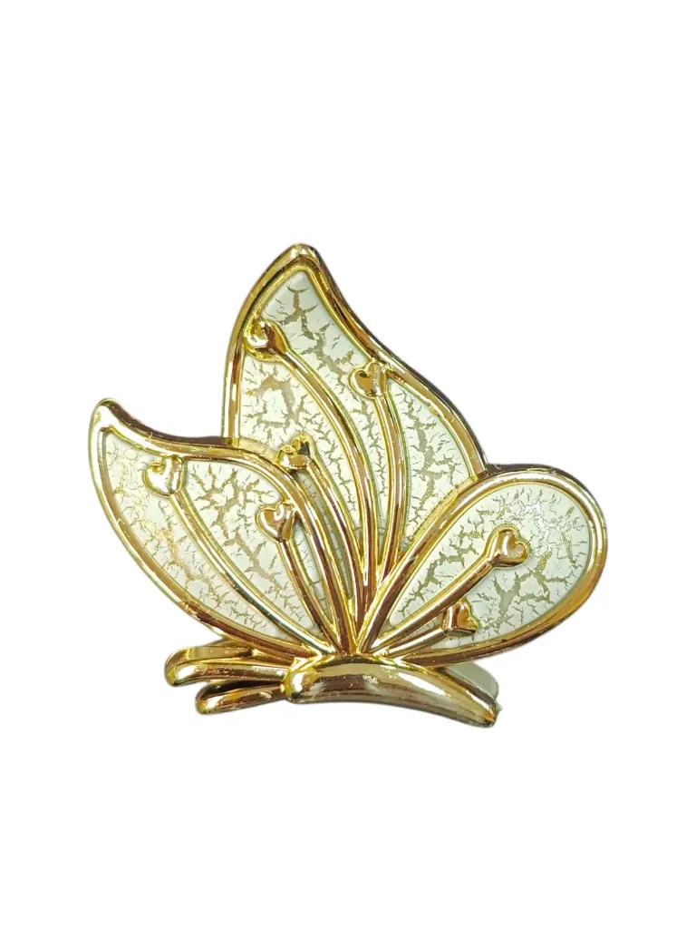 [ART4976] Broche grande 3 hojas dorado