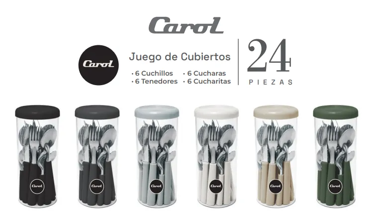 [12024 FNE] 🔵Juego cubiertos x 24 piezas en frasco