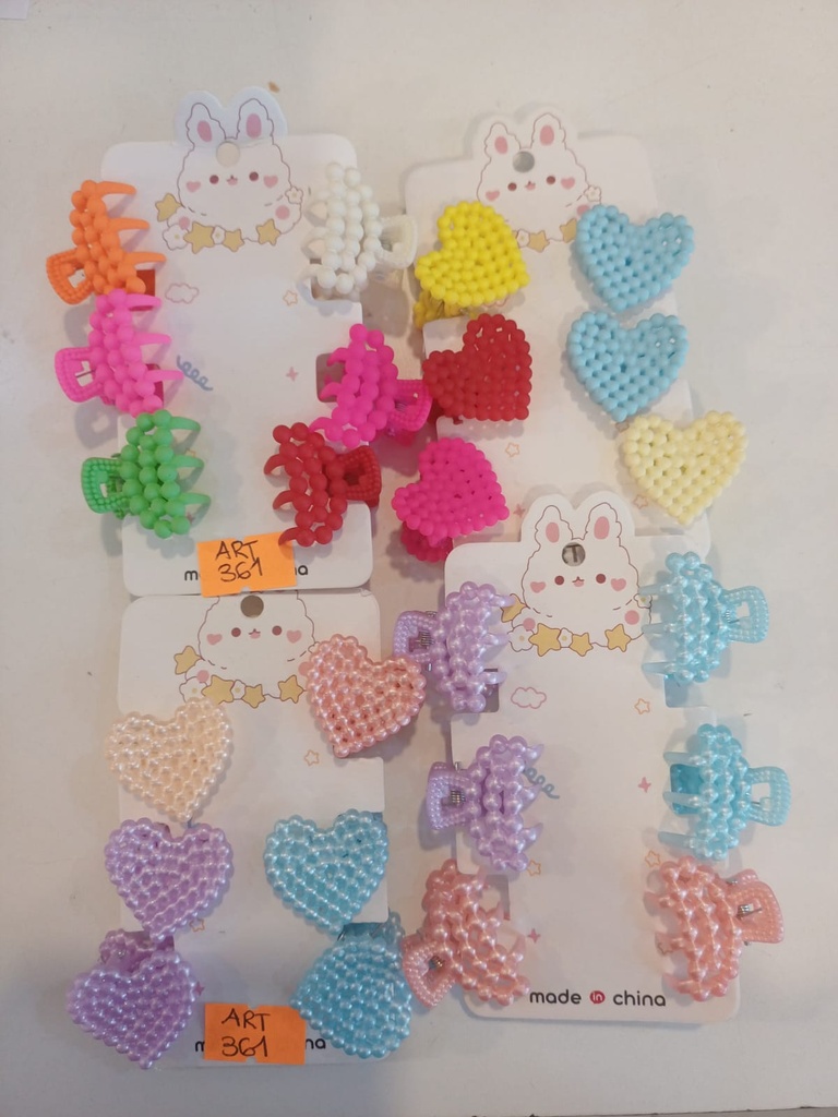 Broche De Pelo Corazon/Rectangular X6