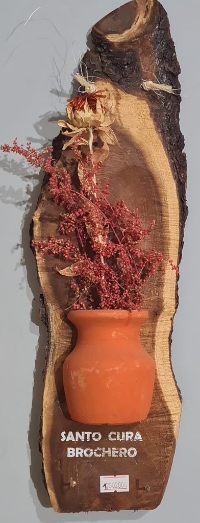 [ART400] Cuadro Madera Maceta Flores