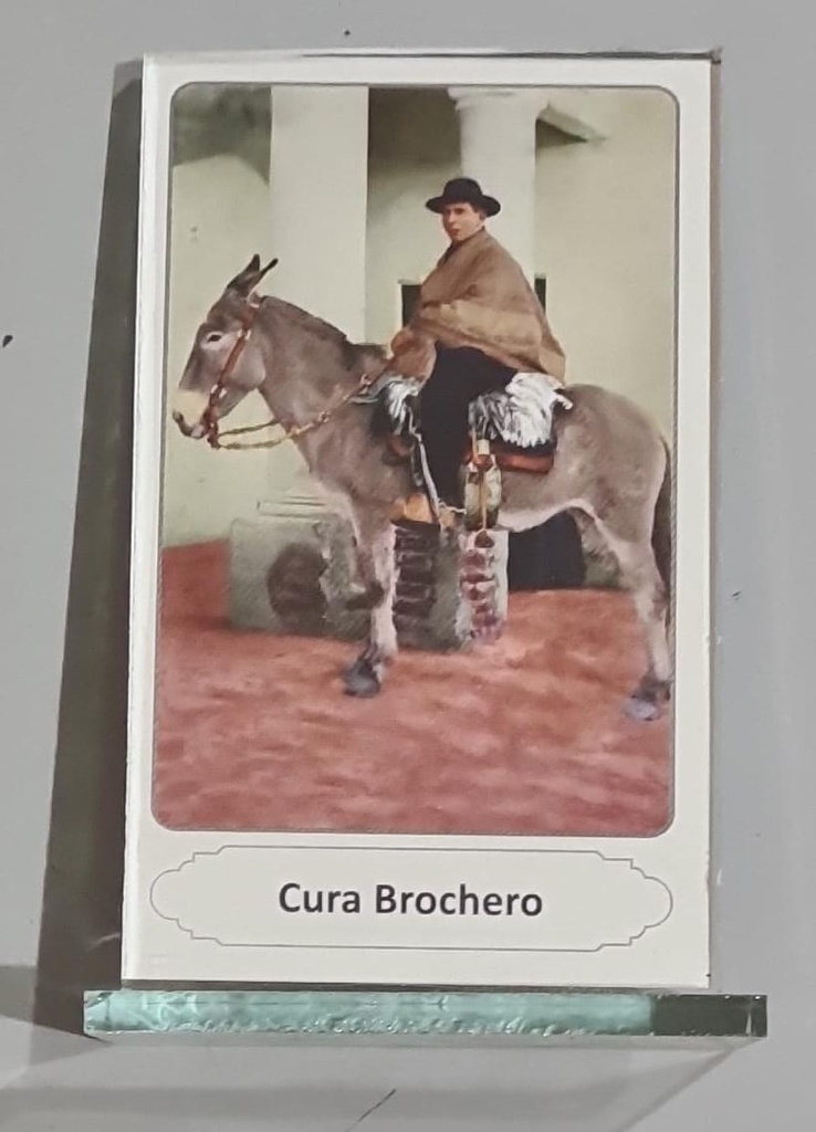[ART404] Cuadro Vidrio  C.Brochero Oracion