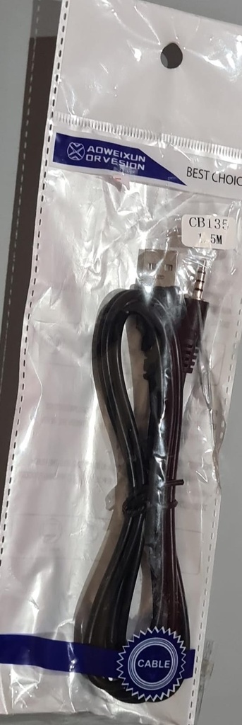 Cable USB a Auxiliar Miniplug 1.5