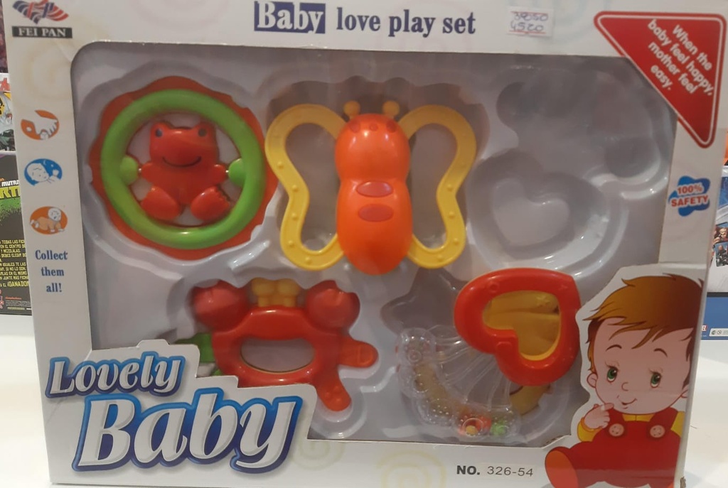 Set Sonajeros x5 En Caja Lovely Baby