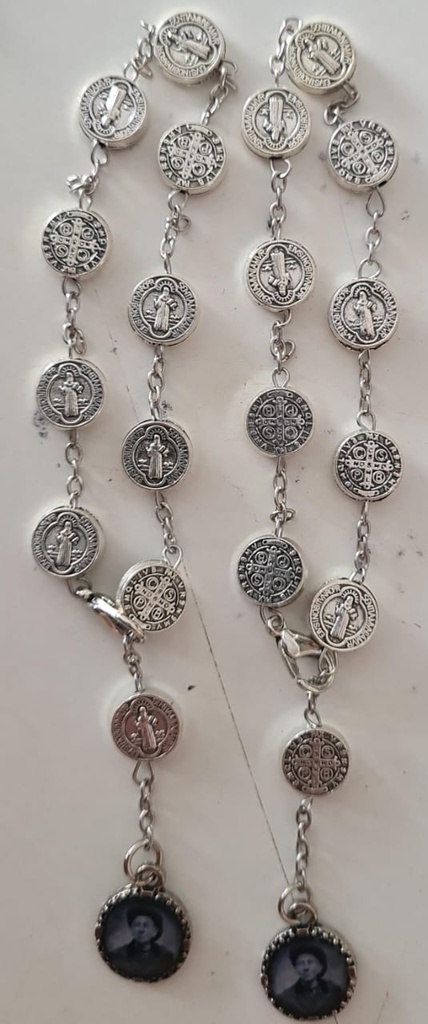 [ART654] Pulsera Papal Gr. Con San Benito/SAN EXPEDITO