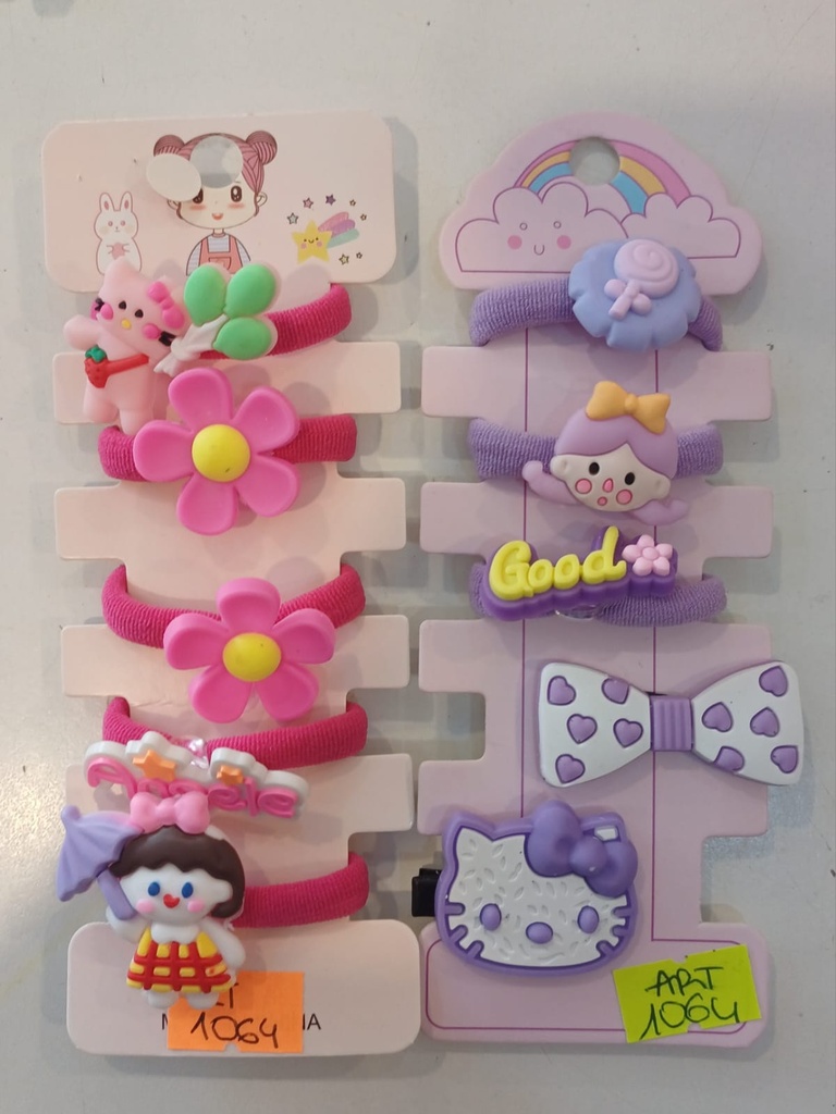 Set de colitas personajes x5