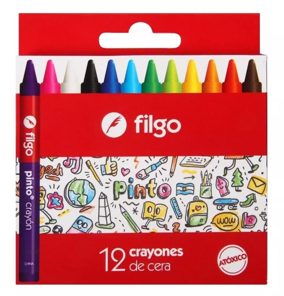 🔵Crayones de cera Filgo x12
