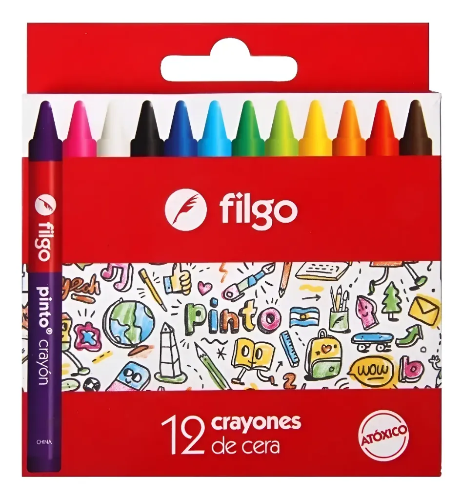 🔵Crayones de cera Filgo x12