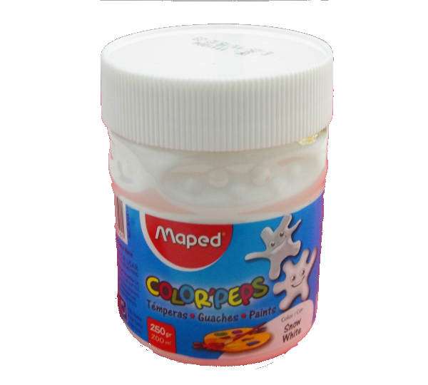 🔵Tempera Pote Maped ColorPeps (Blanco)