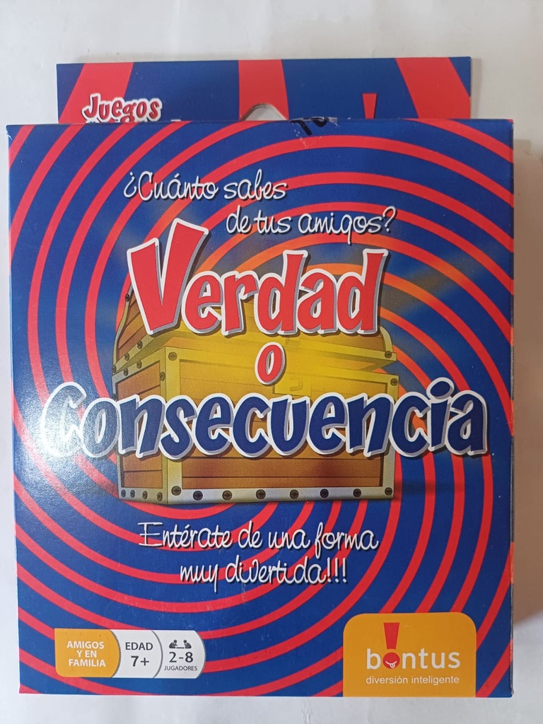 Juego de cartas verdad o consecuencia Bontus