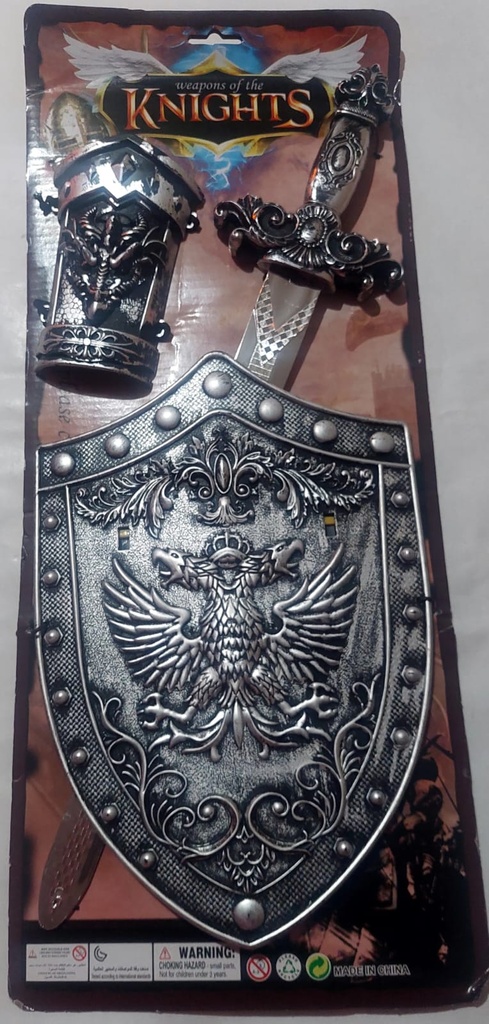 Knights espada + escudo + guante 52cm