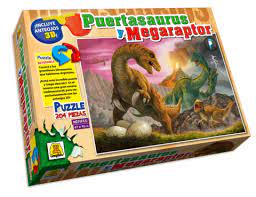 ROMPECABEZAS PUERTASAURUS Y MEGARAPTOR 204 PZS IMPLAS