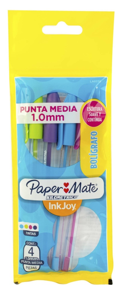 🔵Bolígrafo Paper Mate x4 En Bolsa