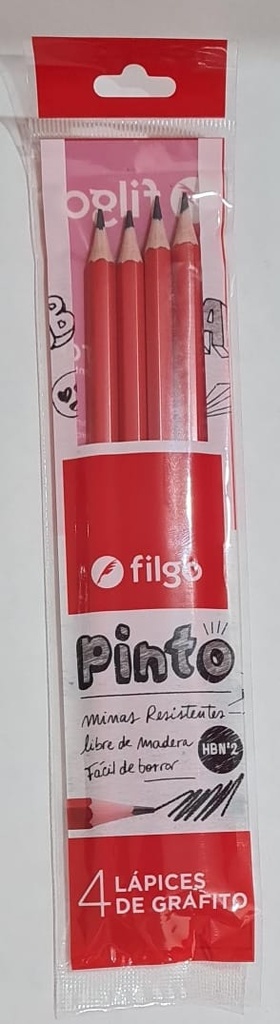 🔵Lapiz negro HB Filgo x4