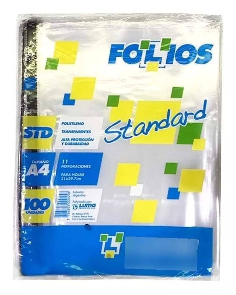 Folios a4 Luma Standard x100