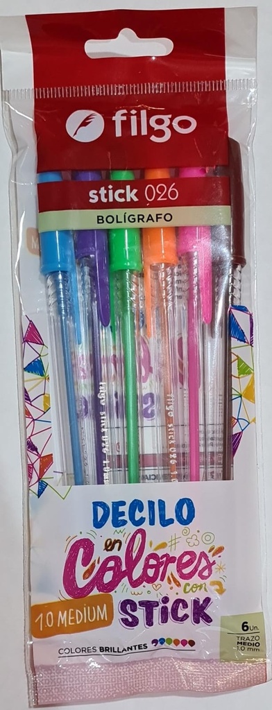 🔵Lapicera Filgo x6 Stick