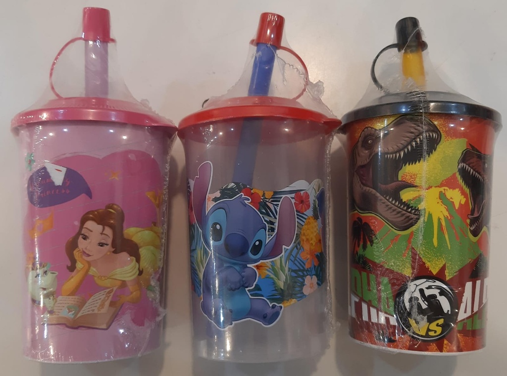 Vaso Personaje Plastico Tapa Sorbete (Peppa Pig)