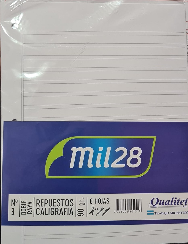 🔵Repuesto Caligrafia Doble Raya Mil28