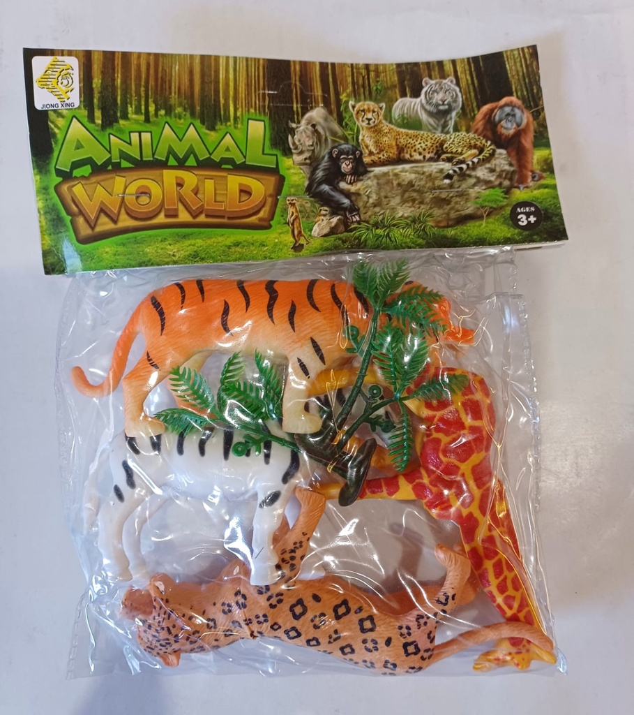 [ART1809] ANIMALES DE SELVA X4 EN BOLSA