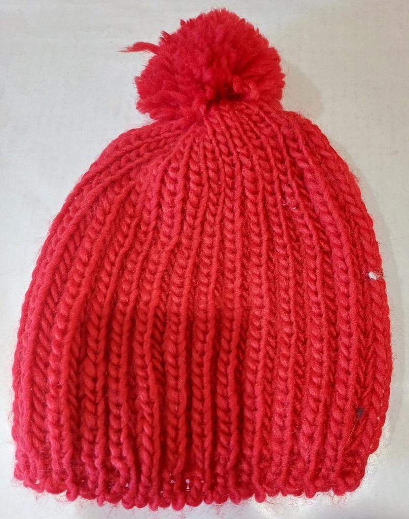 [ART1834] Gorro adulto lana con pompón