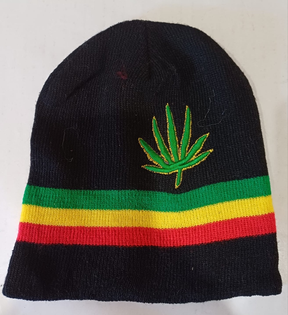 GORRO ADULTO CANNABIS Y RAYAS