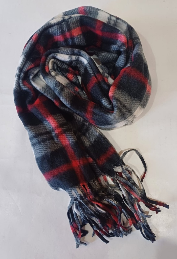 Bufanda polar estampada cuadrillé