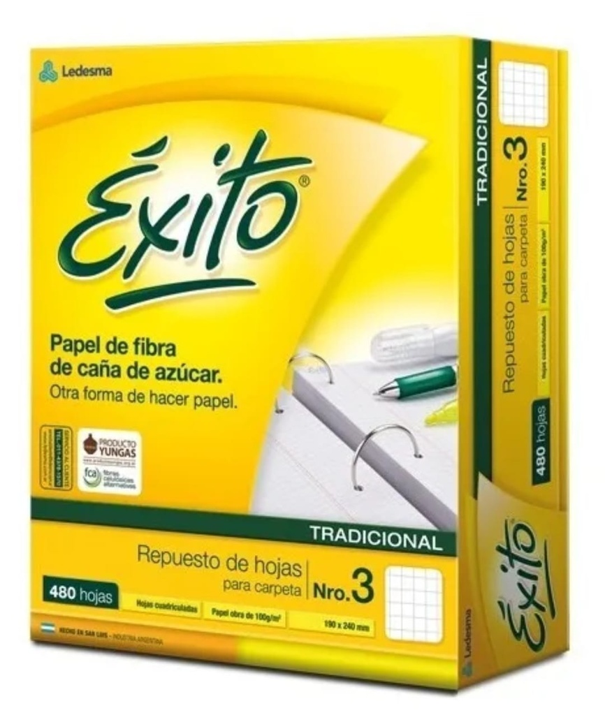 🔴Block de hojas Exito x480