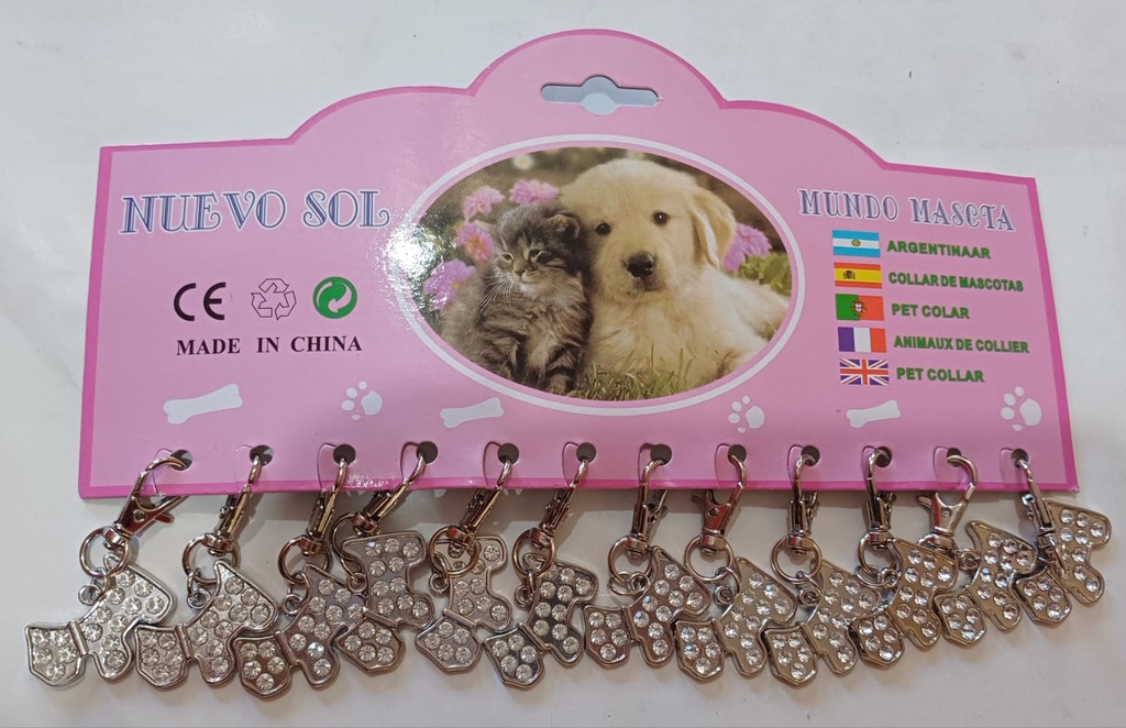 [ART1896] CHAPITA D/PERRO C/ DIAMANTES