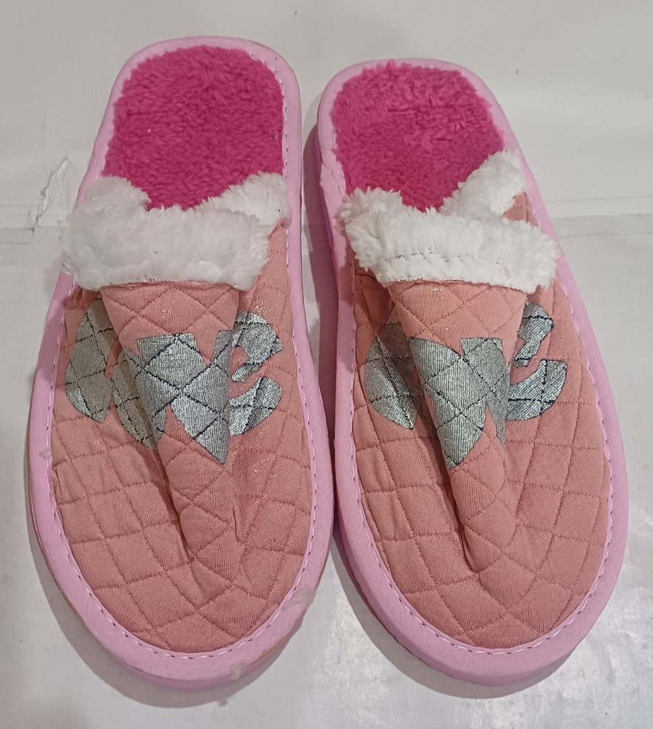[ART1916] Pantuflas mujer estampada c/corderito y polar