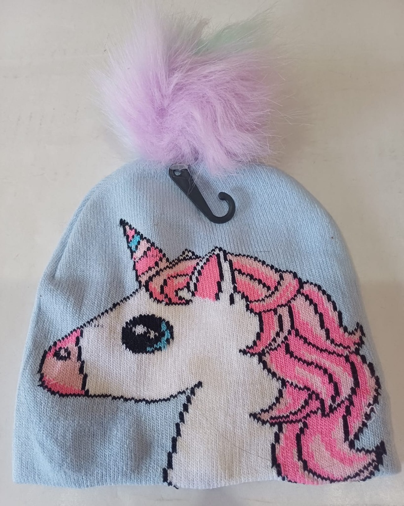 GORRO LANILLA UNICORNIO C/POMPON