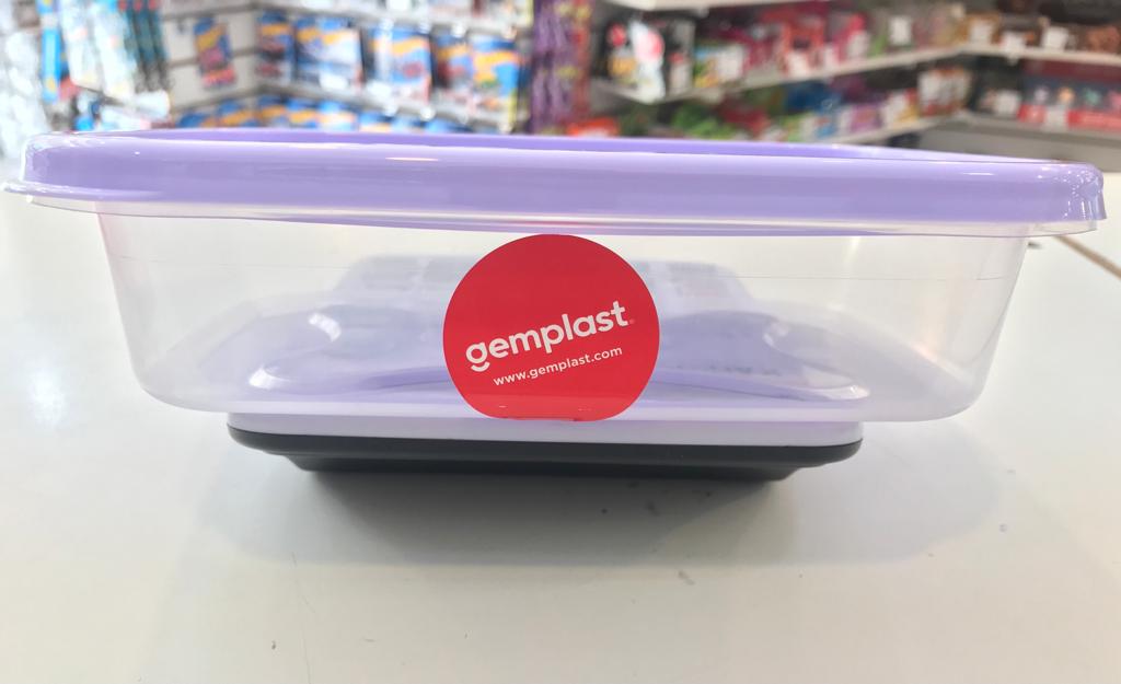 Taper Hermetico Chato Mediano 1LT (Rectangular)